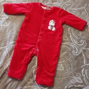 Little Me, Christmas footless jumpsuit, 6 months